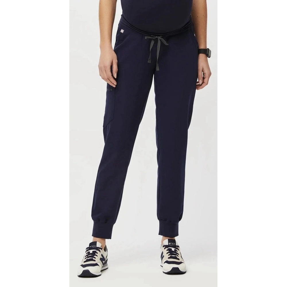 FIGS Zamora Petite Maternity Jogger 2.0 Navy XS Women's Scrub Pants NWT